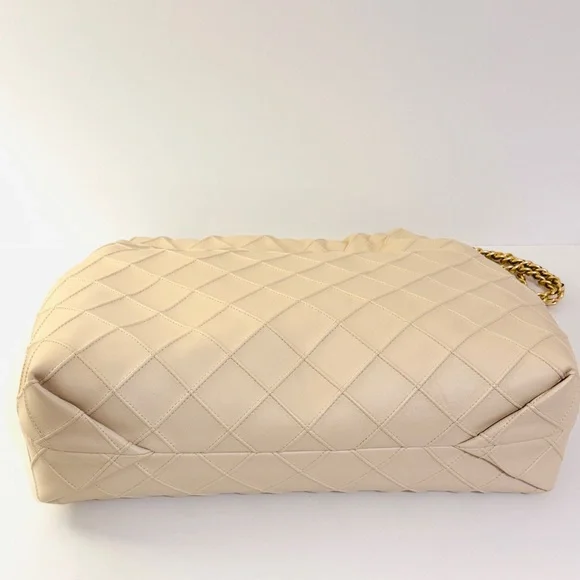 TORY BURCH FLEMING SOFT CREAM HOBO QUILTED SHOULDER HANDBAG - Picture 6 of 16